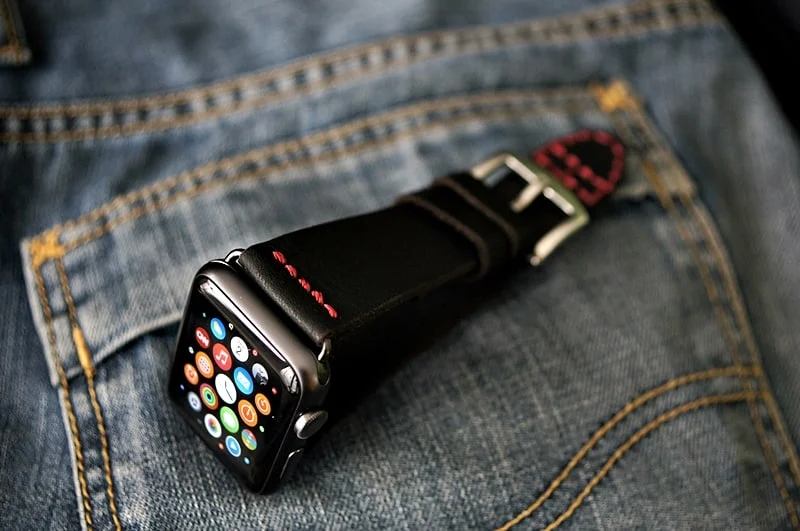 AWBF53-D123 handgefertigt Vintage Leder Uhrenarmband incl. Lugs Adapter für Apple Watch (oder Apple Watch Sport) 42mm oder 38mm – Bild 2